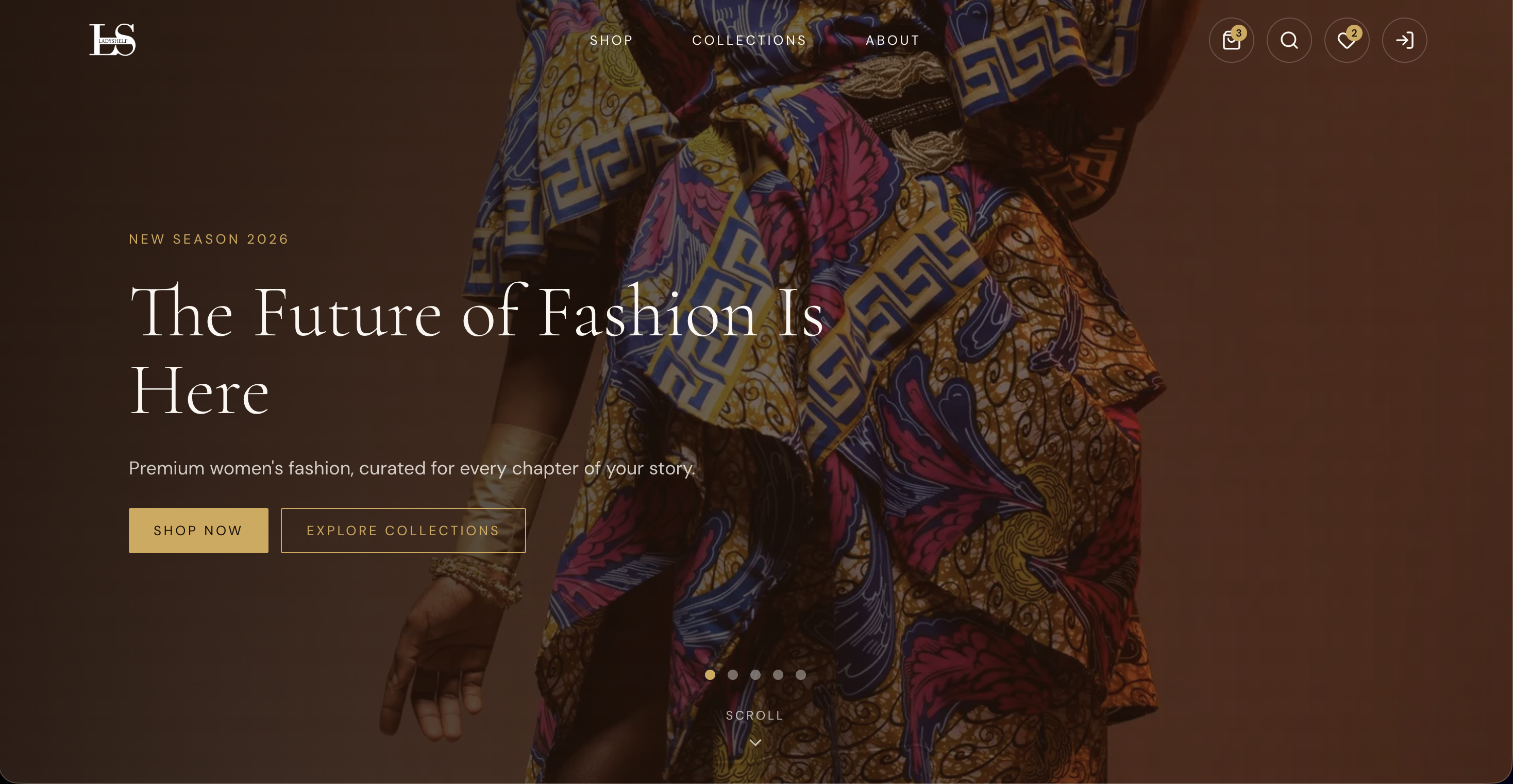LadyShelf fashion commerce storefront